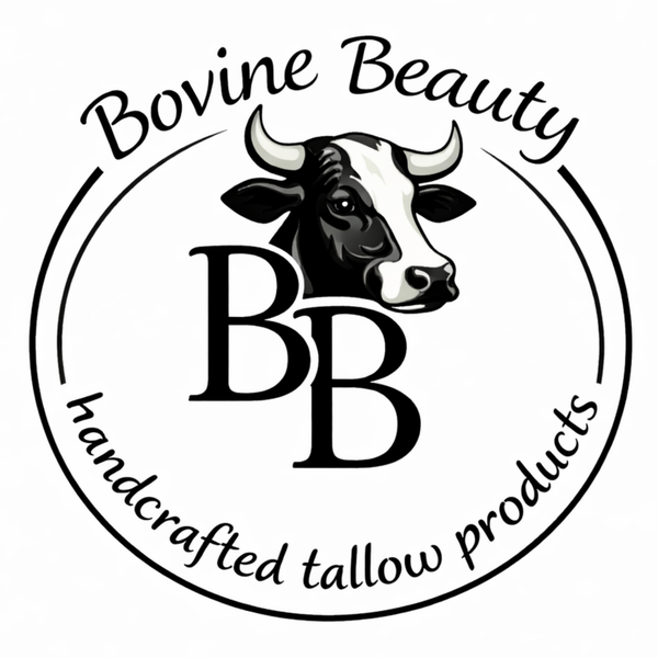 Logo of Bovine Beauty with a cow illustration and 'BB' initials.